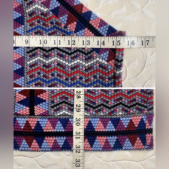 BCBGMaxAzria Dress Womens XS Multi-color Sleeveless Halter Jacquard Woven Sheath - Picture 9 of 12